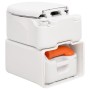 Integrierte Campingtoilette aus HDPE und weißem Stahl, 24+17 l von vidaXL, Urinale und mobile Toiletten - Ref: Foro24-154409,...