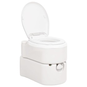 White HDPE and PP integrated camping toilet 24+17 L by vidaXL, Urinals and portable toilets - Ref: Foro24-154411, Price: 295,...