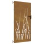 Puerta de jardín acero corten diseño hierba 85x175 cm de vidaXL, Puertas de jardín - Ref: Foro24-153224, Precio: 210,99 €, De...