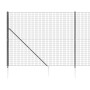 Anthrazitgrauer Drahtzaun mit Ankerspießen 1,8x25 m von vidaXL, Zaunpaneele - Ref: Foro24-154253, Preis: 276,80 €, Rabatt: %