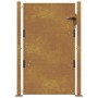 Puerta de jardín acero corten 105x130 cm de vidaXL, Puertas de jardín - Ref: Foro24-153204, Precio: 337,87 €, Descuento: %