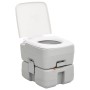 Gray and White HDPE Portable Camping Toilet 15+10 L by vidaXL, Urinals and portable toilets - Ref: Foro24-154407, Price: 116,...