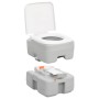 Gray and White HDPE Portable Camping Toilet 15+10 L by vidaXL, Urinals and portable toilets - Ref: Foro24-154407, Price: 116,...