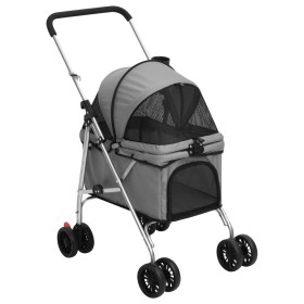 Folding dog stroller gray oxford fabric 76x50x100 cm by vidaXL, pet strollers - Ref: Foro24-172201, Price: 103,24 €, Discount: %