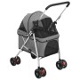 Zusammenklappbarer Hundekinderwagen aus grauem Oxford-Stoff, 76 x 50 x 100 cm von vidaXL, Kinderwagen für Haustiere - Ref: Fo...