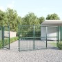 Puerta de malla de jardín acero galvanizado verde 350x175 cm de vidaXL, Puertas de jardín - Ref: Foro24-154534, Precio: 396,0...