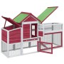 Solid red pine wood chicken coop 186.5x58.5x113 cm by vidaXL, Cages and habitats for small animals - Ref: Foro24-172231, Pric...