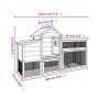 Solid red pine wood chicken coop 186.5x58.5x113 cm by vidaXL, Cages and habitats for small animals - Ref: Foro24-172231, Pric...