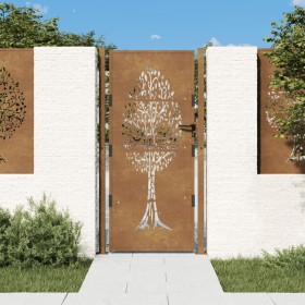 Corten steel garden gate with tree design 105x180 cm by vidaXL, garden gates - Ref: Foro24-153164, Price: 320,99 €, Discount: %