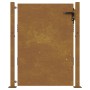 Puerta de jardín acero corten 105x130 cm de vidaXL, Puertas de jardín - Ref: Foro24-153264, Precio: 234,53 €, Descuento: %