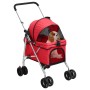 Cochecito para perros plegable tela oxford rojo 76x50x100 cm de vidaXL, Cochecitos para mascotas - Ref: Foro24-172199, Precio...