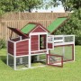 Solid pine wood chicken coop in mocha color, measuring 186.5x58.5x113 cm. by vidaXL, Cages and habitats for small animals - R...