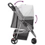 Faltbarer Hundewagen Oxford Stoff grau 80x46x98 cm von vidaXL, Kinderwagen für Haustiere - Ref: Foro24-172197, Preis: 95,92 €...