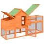 Solid brown pine wood chicken coop 186.5x58.5x113 cm by vidaXL, Cages and habitats for small animals - Ref: Foro24-172228, Pr...