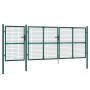 Puerta de malla de jardín acero galvanizado verde 400x175 cm de vidaXL, Puertas de jardín - Ref: Foro24-154537, Precio: 470,4...