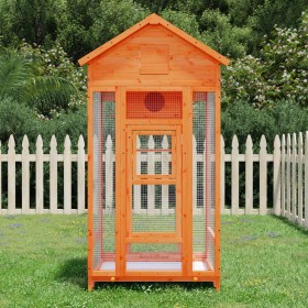 Birdhouse solid brown pine wood 91.5x53x170 cm by vidaXL, Feet and bird cages - Ref: Foro24-172252, Price: 169,99 €, Discount: %