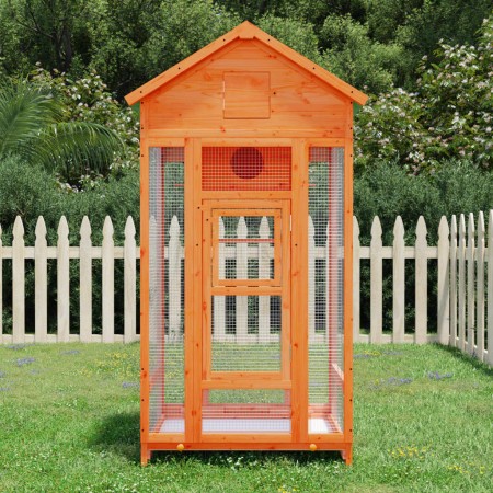 Birdhouse solid brown pine wood 91.5x53x170 cm by vidaXL, Feet and bird cages - Ref: Foro24-172252, Price: 180,42 €, Discount: %