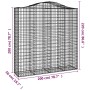 Galvanized iron arch-shaped gabion basket 200x50x200/220 cm by vidaXL, Pots and planters - Ref: Foro24-153400, Price: 103,61 ...