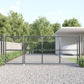 Puerta de malla de jardín acero galvanizado antracita 350x175cm de vidaXL, Puertas de jardín - Ref: Foro24-154543, Precio: 43...