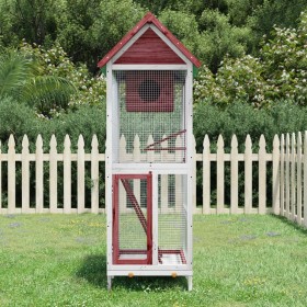 Solid mocha pine wood birdhouse 60x58.5x160cm by vidaXL, Feet and bird cages - Ref: Foro24-172257, Price: 142,99 €, Discount: %