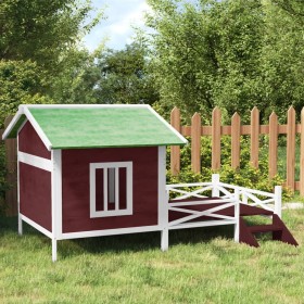 Solid pine wood dog house in mocha color, measuring 159x120x88.5cm. by vidaXL, Dog kennels and fences - Ref: Foro24-172272, P...