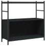 Black engineered iron and wood shelf 80x30x78.5 cm by vidaXL, Bookcases and shelves - Ref: Foro24-832793, Price: 45,24 €, Dis...