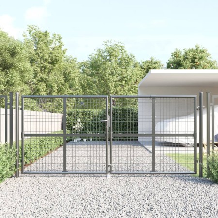 Puerta de malla de jardín acero galvanizado antracita 300x175cm de vidaXL, Puertas de jardín - Ref: Foro24-154530, Precio: 41...