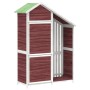 Cobertizo herramientas jardín madera pino moca 120x53,5x170 cm de vidaXL, Cobertizos - Ref: Foro24-172248, Precio: 220,99 €, ...