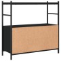 Schwarzes Regal aus Eisen und Holz, 80 x 30 x 78,5 cm von vidaXL, Bücherregale und Regale - Ref: Foro24-832793, Preis: 44,93 ...