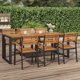 Garden table with U legs solid acacia wood 200x90x75 cm by vidaXL, Garden tables - Ref: Foro24-319518, Price: 291,10 €, Disco...