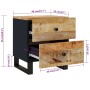 Mesita de noche de madera maciza de mango 40x33x46 cm de vidaXL, Mesitas de noche - Ref: Foro24-345214, Precio: 106,08 €, Des...