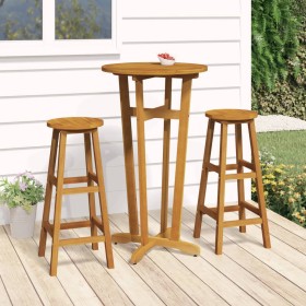 Juego de bar 3 piezas madera maciza acacia de vidaXL, Conjuntos de jardín - Ref: Foro24-319699, Precio: 157,99 €, Descuento: %