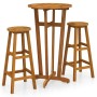 3-piece solid acacia wood bar set by vidaXL, Garden sets - Ref: Foro24-319699, Price: 157,99 €, Discount: %