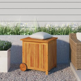 Garden storage box solid acacia wheels 60x50x58 cm by vidaXL, Outdoor storage boxes - Ref: Foro24-319710, Price: 121,81 €, Di...