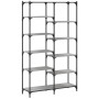 Sonoma gray engineered iron and wood shelving 100x32x170 cm by vidaXL, Bookcases and shelves - Ref: Foro24-832791, Price: 101...