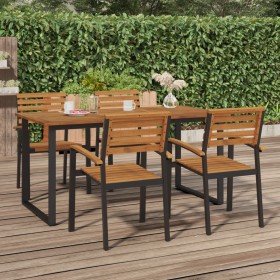 Garden table with U legs solid acacia wood 160x80x75 cm by vidaXL, Garden tables - Ref: Foro24-319512, Price: 207,84 €, Disco...