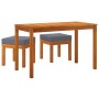 Set de comedor para jardín 3 piezas con cojines madera acacia de vidaXL, Conjuntos de jardín - Ref: Foro24-319722, Precio: 17...