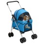 Cochecito para perros plegable tela oxford azul 76x50x100 cm de vidaXL, Cochecitos para mascotas - Ref: Foro24-172200, Precio...