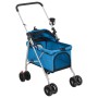 Folding dog stroller blue oxford fabric 76x50x100 cm by vidaXL, pet strollers - Ref: Foro24-172200, Price: 96,96 €, Discount: %