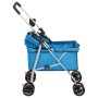 Folding dog stroller blue oxford fabric 76x50x100 cm by vidaXL, pet strollers - Ref: Foro24-172200, Price: 96,96 €, Discount: %