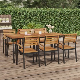 Garden table with U legs solid acacia wood 200x90x75 cm by vidaXL, Garden tables - Ref: Foro24-319522, Price: 318,45 €, Disco...