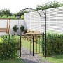 Arco de jardín con puerta acero negro 108x45x235 cm de vidaXL, Pérgolas, arcos y enrejados de jardín - Ref: Foro24-319352, Pr...