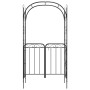 Arco de jardín con puerta acero negro 108x45x235 cm de vidaXL, Pérgolas, arcos y enrejados de jardín - Ref: Foro24-319352, Pr...