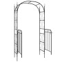 Arco de jardín con puerta acero negro 108x45x235 cm de vidaXL, Pérgolas, arcos y enrejados de jardín - Ref: Foro24-319352, Pr...