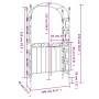 Arco de jardín con puerta acero negro 108x45x235 cm de vidaXL, Pérgolas, arcos y enrejados de jardín - Ref: Foro24-319352, Pr...