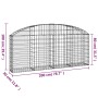 Galvanized iron arch-shaped gabion basket 200x30x80/100cm by vidaXL, Pots and planters - Ref: Foro24-153464, Price: 51,44 €, ...