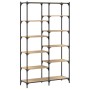 Iron and Sonoma oak wood shelving unit, 100x32x170 cm. by vidaXL, Bookcases and shelves - Ref: Foro24-832789, Price: 104,60 €...