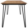 Garden table with U legs solid acacia wood 160x80x75 cm by vidaXL, Garden tables - Ref: Foro24-319520, Price: 201,73 €, Disco...