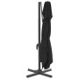 Sombrilla colgante de doble techo negro 400x300 cm de vidaXL, Sombrillas - Ref: Foro24-319952, Precio: 245,63 €, Descuento: %