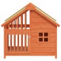 Dog house solid brown pine wood 96x60.5x87 cm by vidaXL, Dog kennels and fences - Ref: Foro24-172267, Price: 124,98 €, Discou...